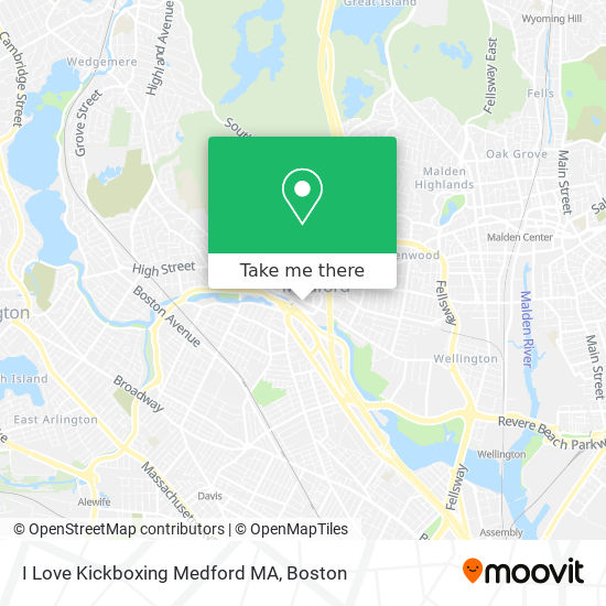 Mapa de I Love Kickboxing Medford MA