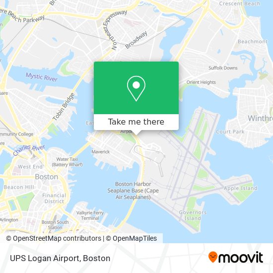 Mapa de UPS Logan Airport