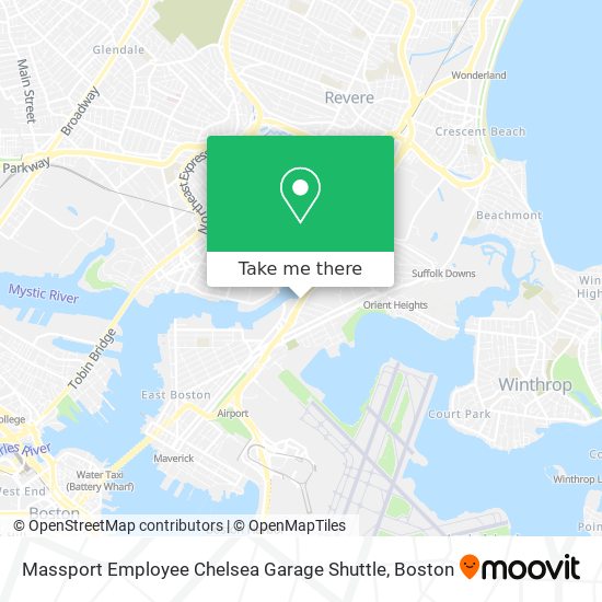 Mapa de Massport Employee Chelsea Garage Shuttle
