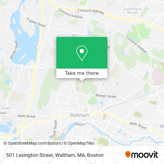 Mapa de 501 Lexington Street, Waltham, MA