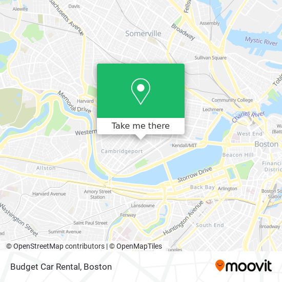 Budget Car Rental map