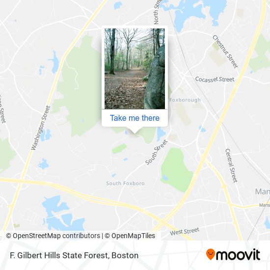 F. Gilbert Hills State Forest map