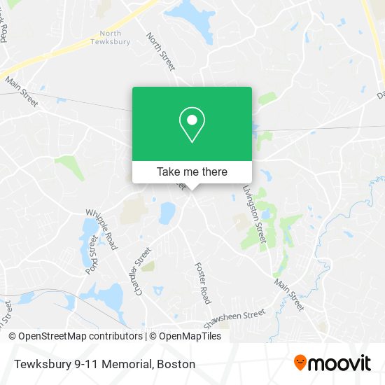 Tewksbury 9-11 Memorial map