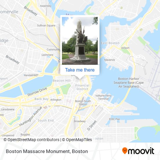 Boston Massacre Monument map