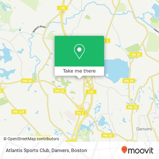 Mapa de Atlantis Sports Club, Danvers