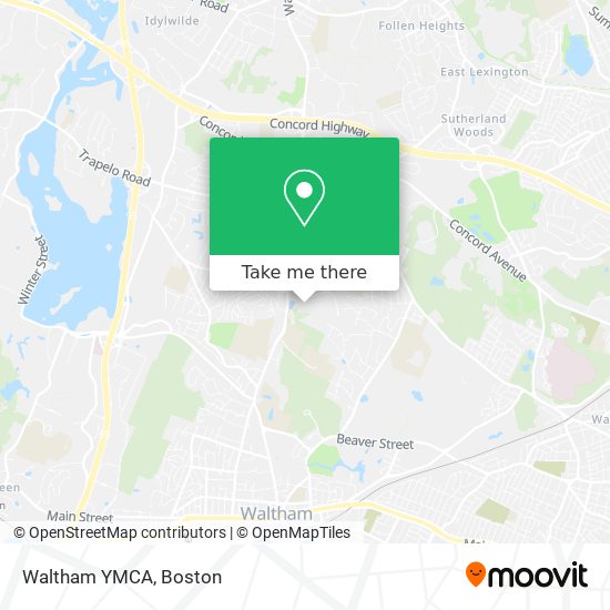 Waltham YMCA map