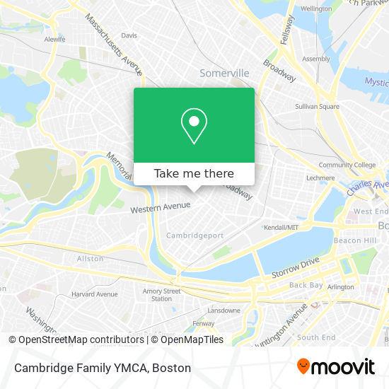 Mapa de Cambridge Family YMCA