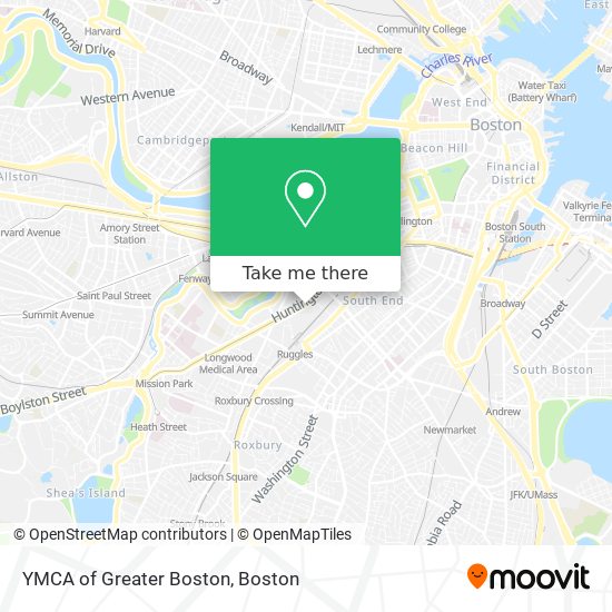 YMCA of Greater Boston map