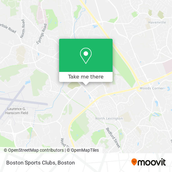 Boston Sports Clubs map