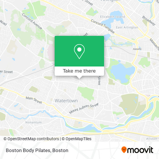 Mapa de Boston Body Pilates