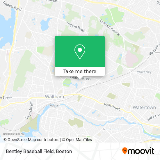 Bentley Baseball Field map