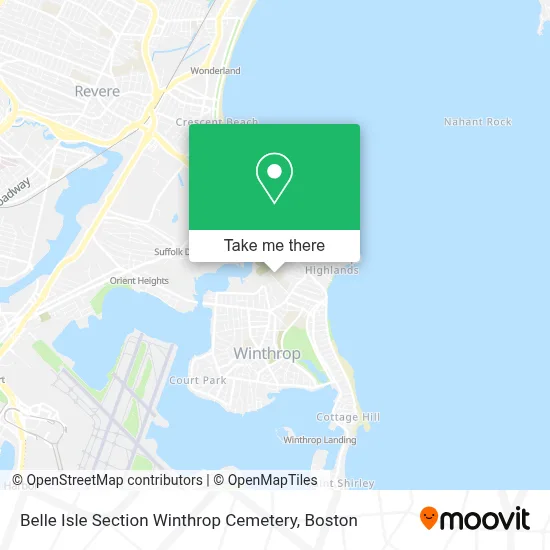 Belle Isle Section Winthrop Cemetery map