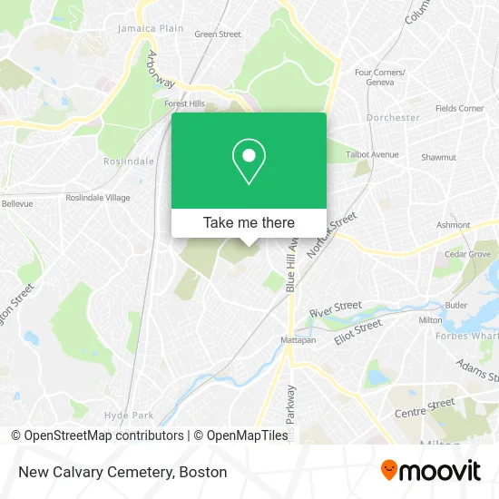 New Calvary Cemetery map