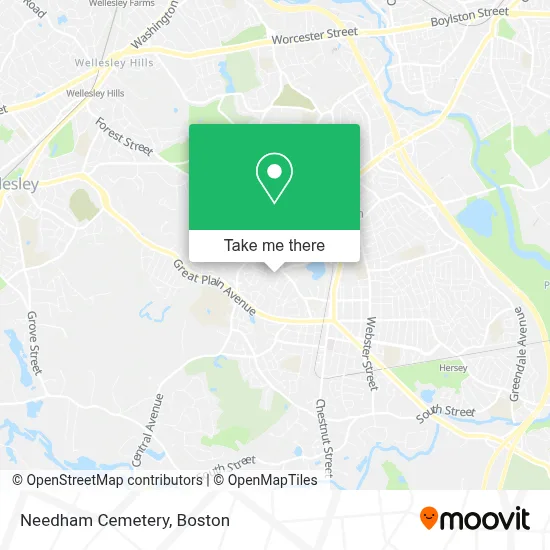 Needham Cemetery map