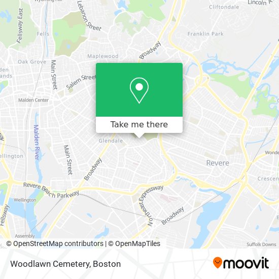 Woodlawn Cemetery map