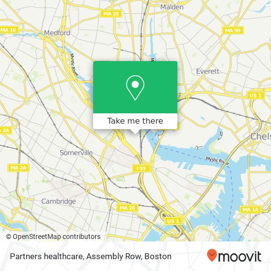Partners healthcare, Assembly Row map