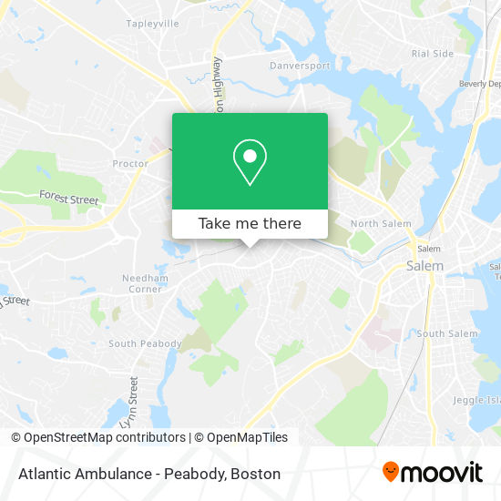 Mapa de Atlantic Ambulance - Peabody