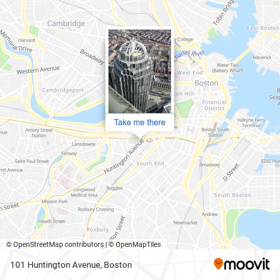 Mapa de 101 Huntington Avenue