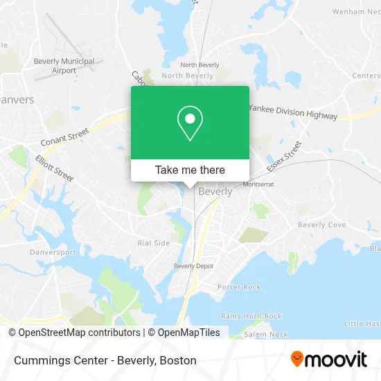 Cummings Center - Beverly map