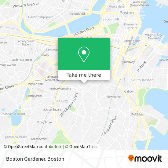 Mapa de Boston Gardener