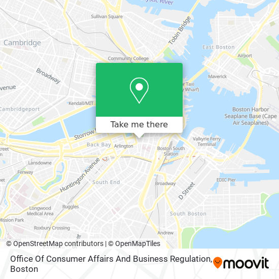 Office Of Consumer Affairs And Business Regulation map