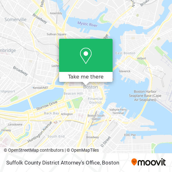 Suffolk County District Attorney's Office map