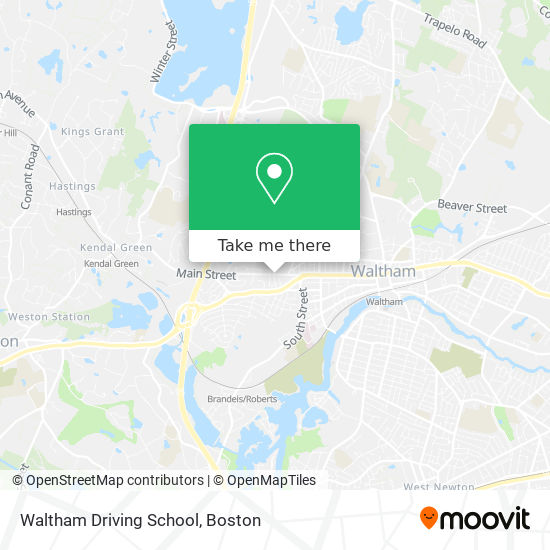 Mapa de Waltham Driving School