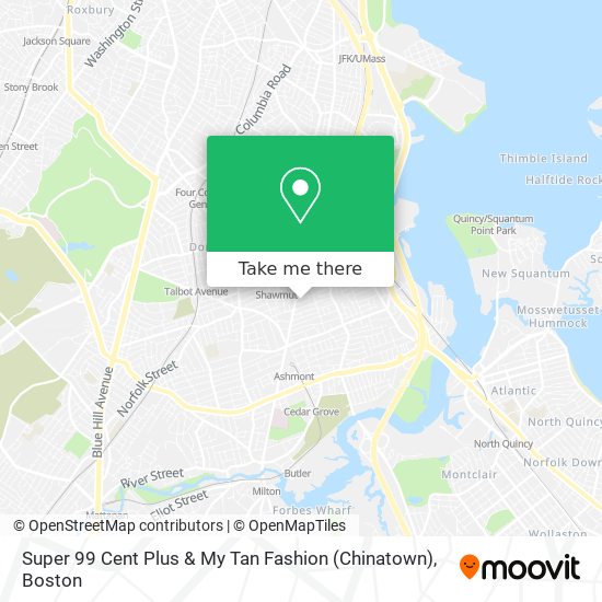 Mapa de Super 99 Cent Plus & My Tan Fashion (Chinatown)