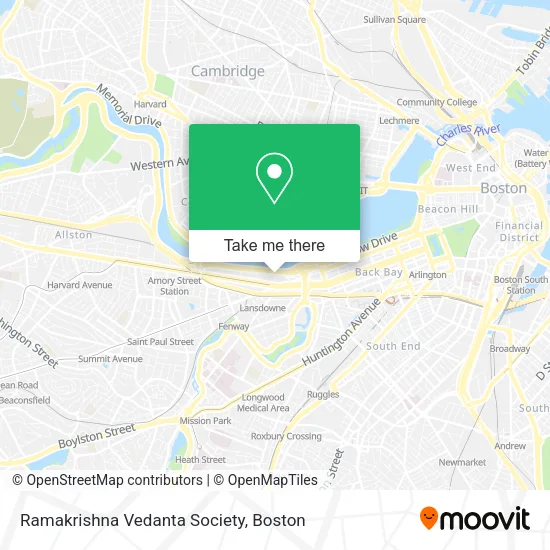 Ramakrishna Vedanta Society map