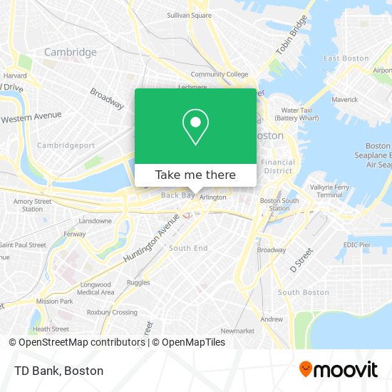 TD Bank map