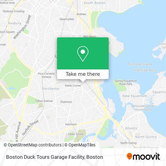 Mapa de Boston Duck Tours Garage Facility