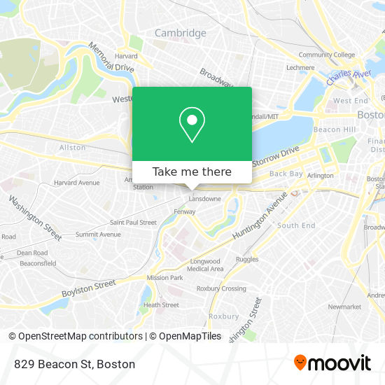 Mapa de 829 Beacon St