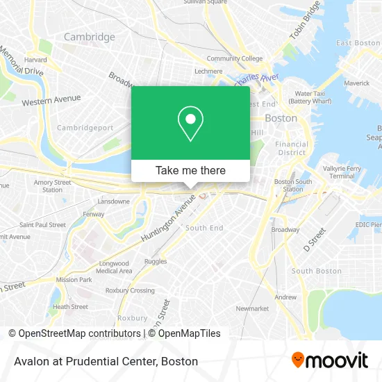 Avalon at Prudential Center map