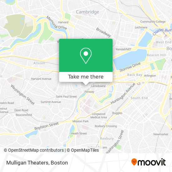 Mulligan Theaters map