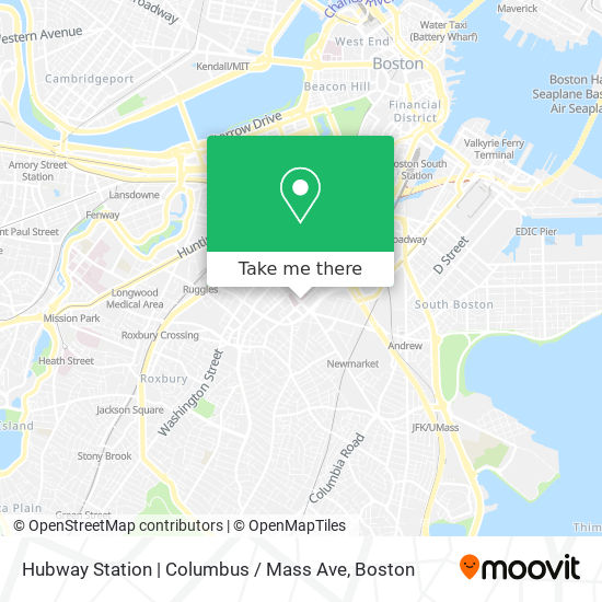 Mapa de Hubway Station | Columbus / Mass Ave