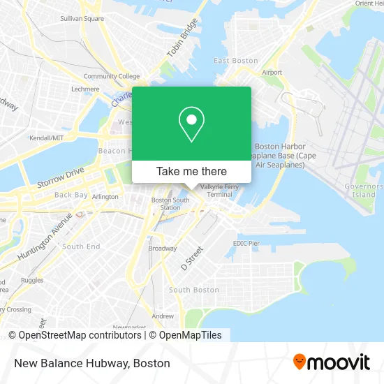 New Balance Hubway map