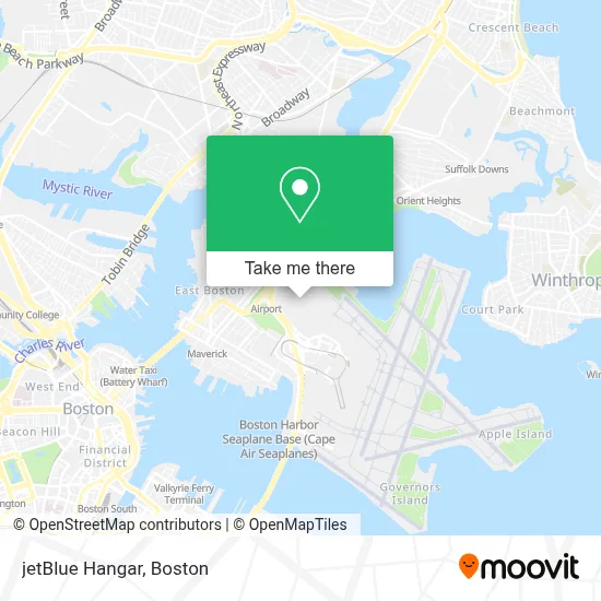 jetBlue Hangar map
