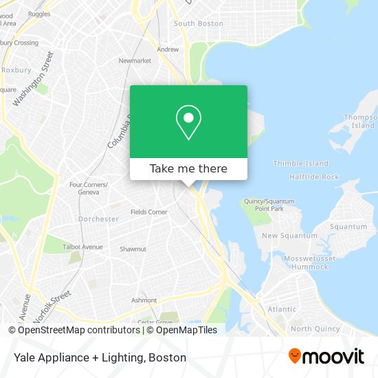 Yale Appliance + Lighting map