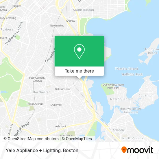 Yale Appliance + Lighting map