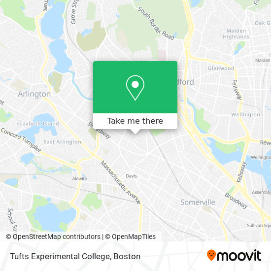 Mapa de Tufts Experimental College
