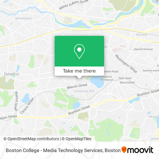 Mapa de Boston College - Media Technology Services