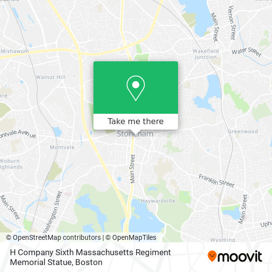 H Company Sixth Massachusetts Regiment Memorial Statue map