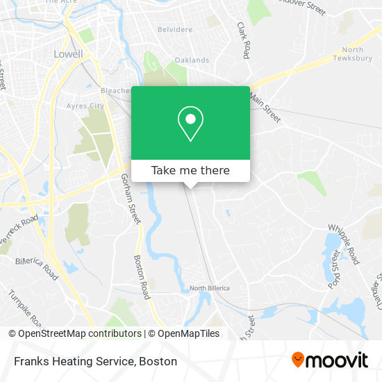 Franks Heating Service map