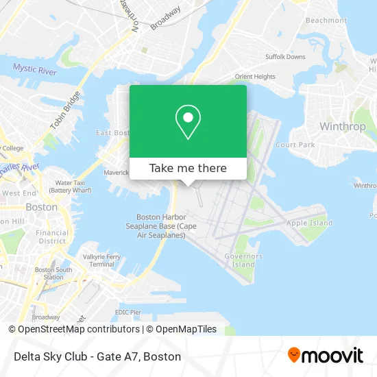 Delta Sky Club - Gate A7 map