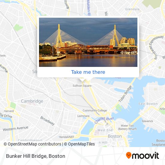 Bunker Hill Bridge map