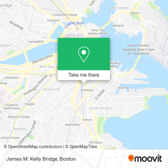 James M. Kelly Bridge map