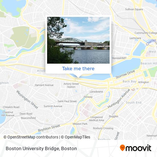 Mapa de Boston University Bridge