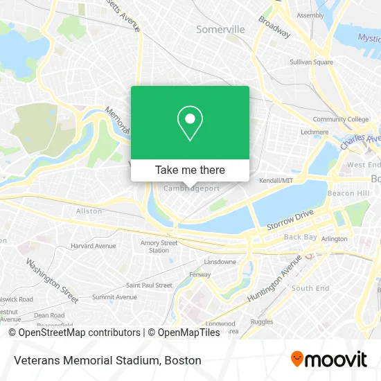 Veterans Memorial Stadium map