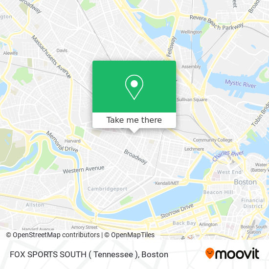 FOX SPORTS SOUTH ( Tennessee ) map