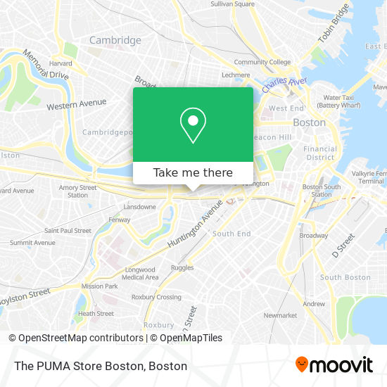 The PUMA Store Boston map